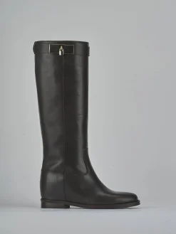 Stivali tacco 2cm pelle testa