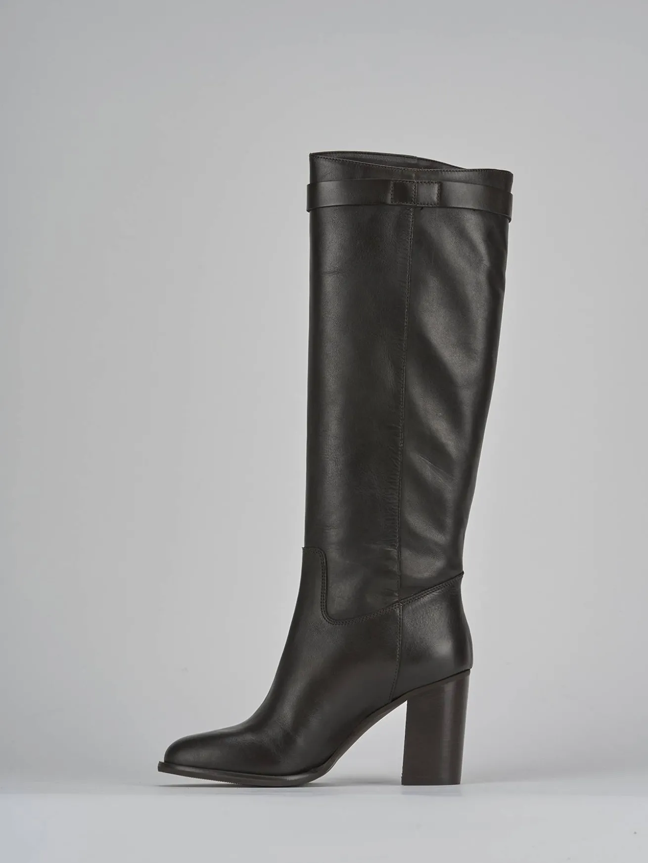 Stivali tacco 8cm pelle testa