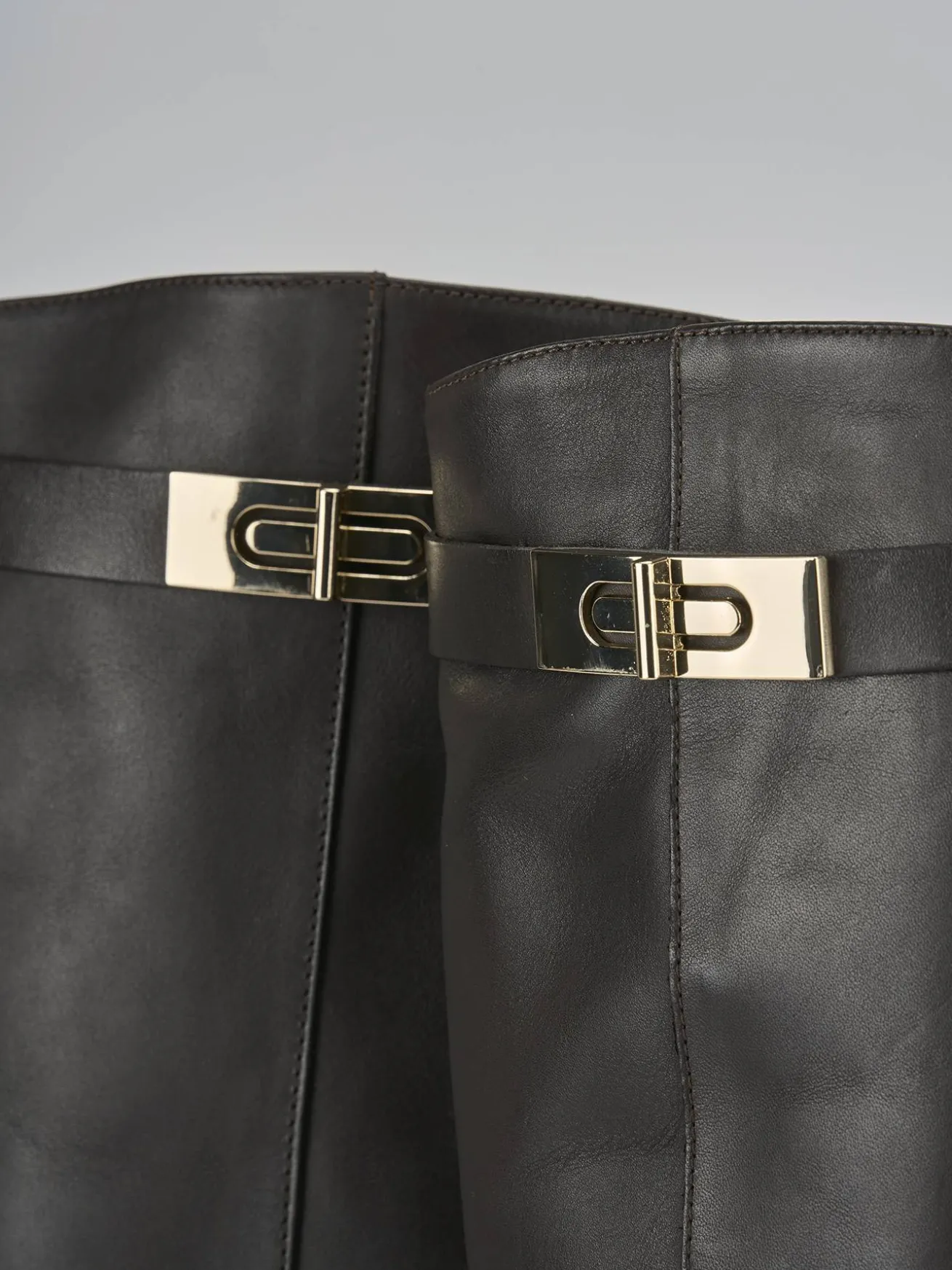 Stivali tacco 8cm pelle testa