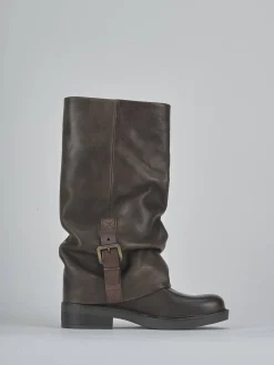 Stivali tacco 3cm pelle testa