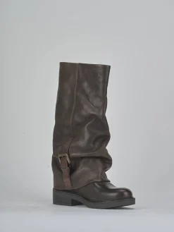 Stivali tacco 3cm pelle testa