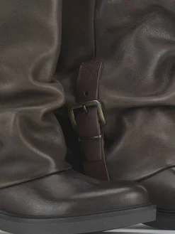 Stivali tacco 3cm pelle testa