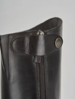 Stivali tacco 2cm pelle testa