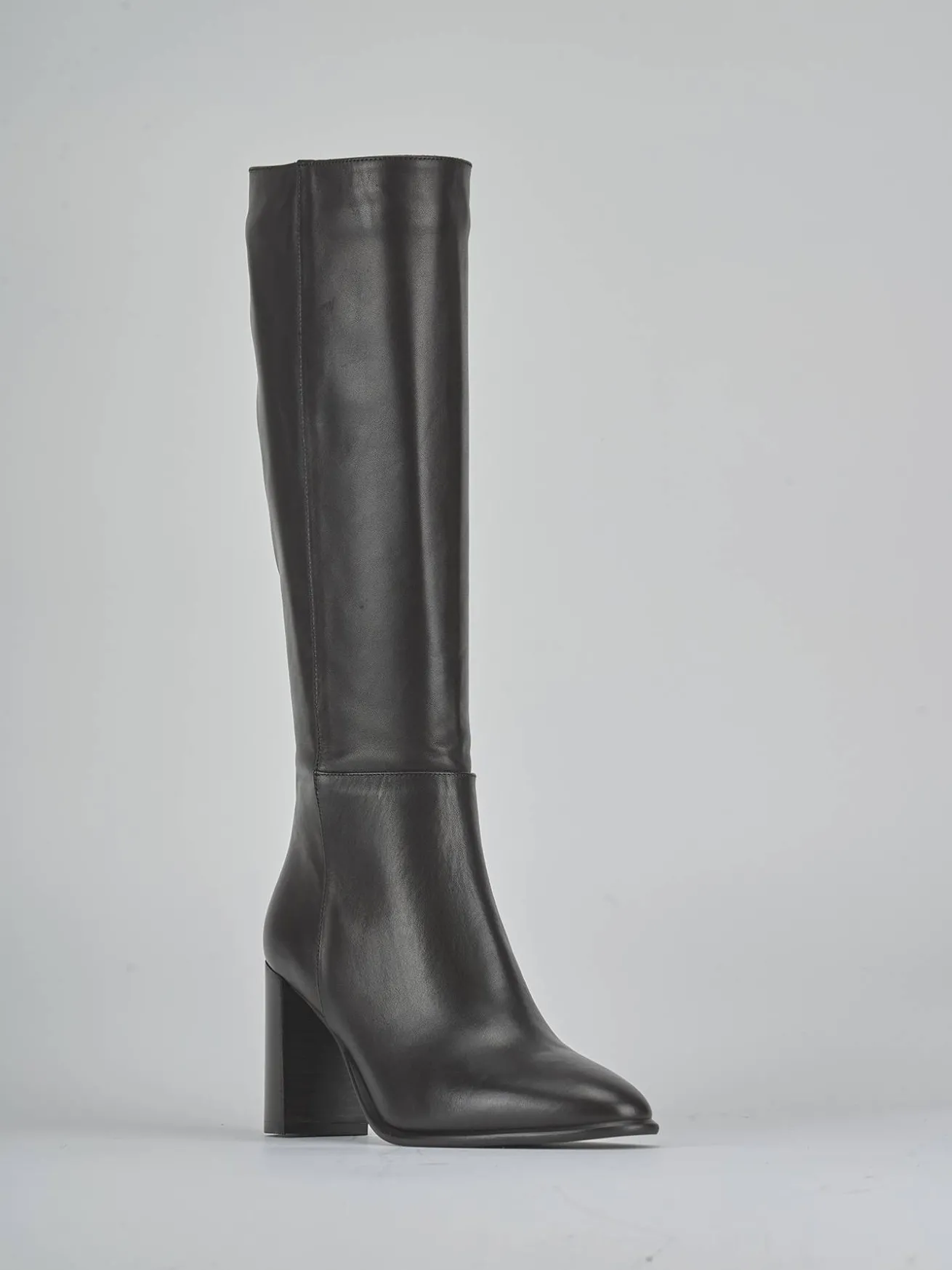 Stivali tacco 9cm pelle testa