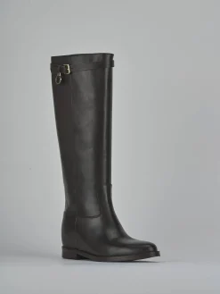 Stivali tacco 2cm pelle testa