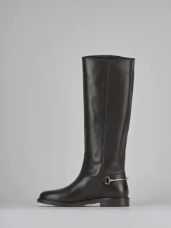 Stivali tacco 2cm pelle testa