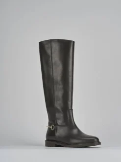 Stivali tacco 2cm pelle testa