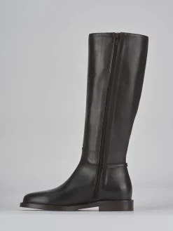 Stivali tacco 2cm pelle testa