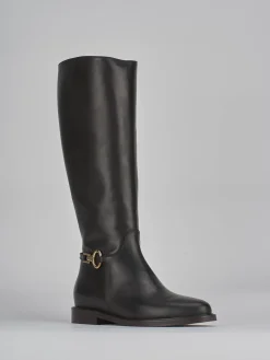 Stivali tacco 2cm pelle testa