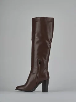 Stivali tacco 8cm pelle testa