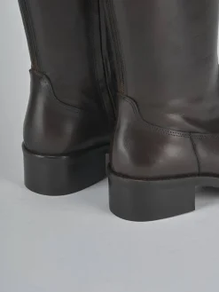 Stivali tacco 4cm pelle testa