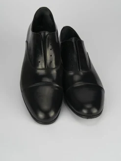 Stringata no lace tacco 1 cm nero pelle