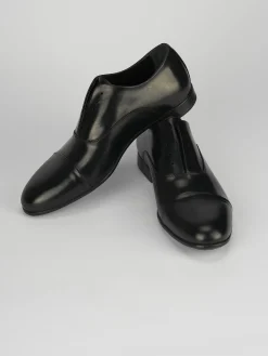 Stringata no lace tacco 1 cm nero pelle