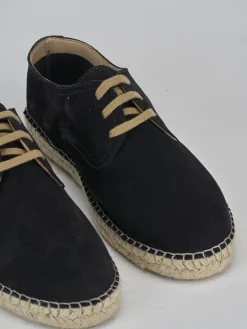 Stringate camoscio blu