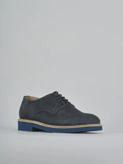 Stringate camoscio blu