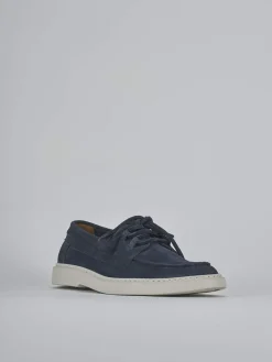 Stringate camoscio blu