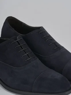 Stringate camoscio blu