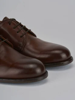 Stringate pelle marrone