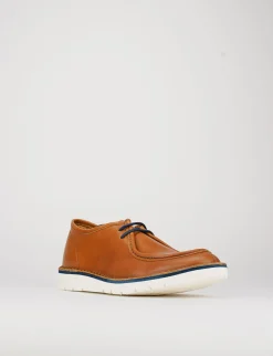 Stringate pelle marrone