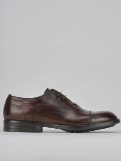 Stringate pelle marrone