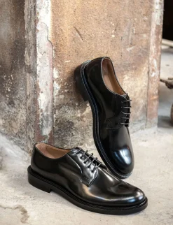 Stringate pelle nero