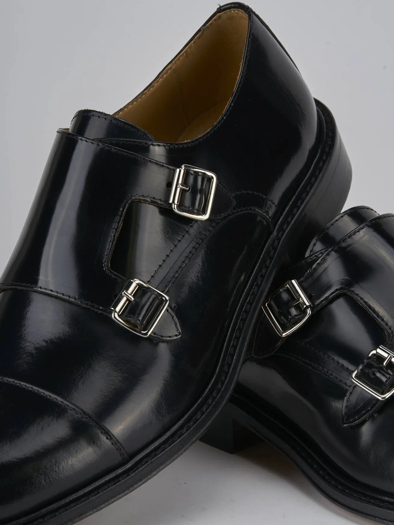 Stringate pelle nero