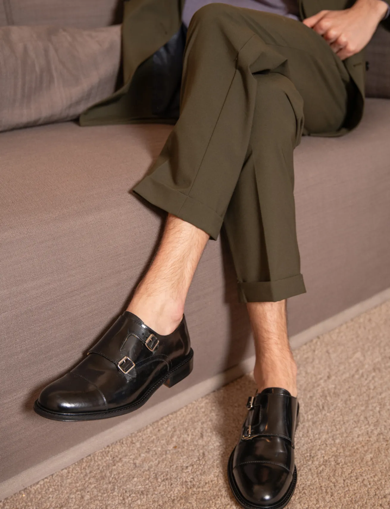 Stringate pelle nero