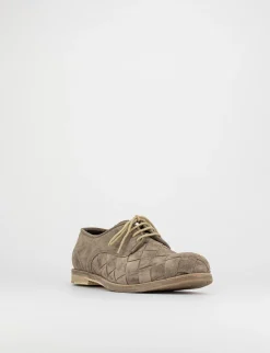 Stringate tacco 1cm camoscio grigio