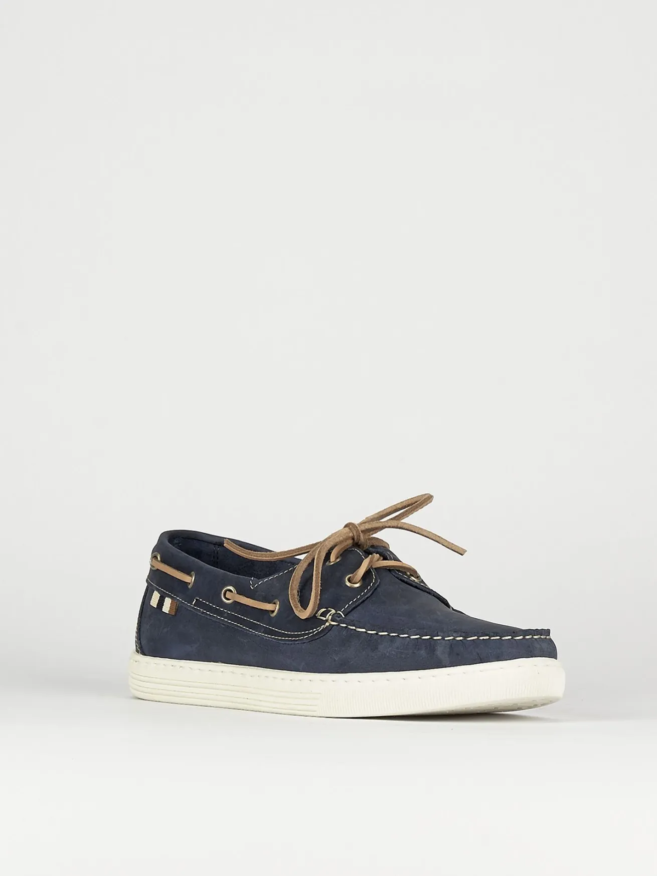 Stringate tacco 1cm nabuk azzurro