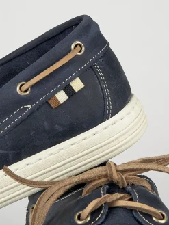 Stringate tacco 1cm nabuk azzurro