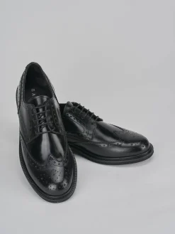 Stringate tacco 1cm pelle nero