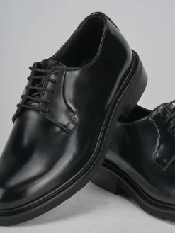 Stringate tacco 2cm pelle nero