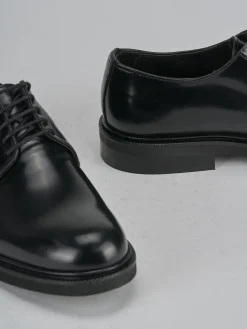 Stringate tacco 2cm pelle nero