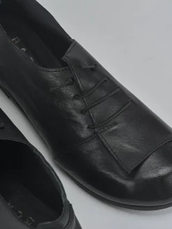 Stringate tacco 1cm pelle nero