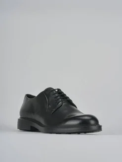 Stringate tacco 1cm pelle nero