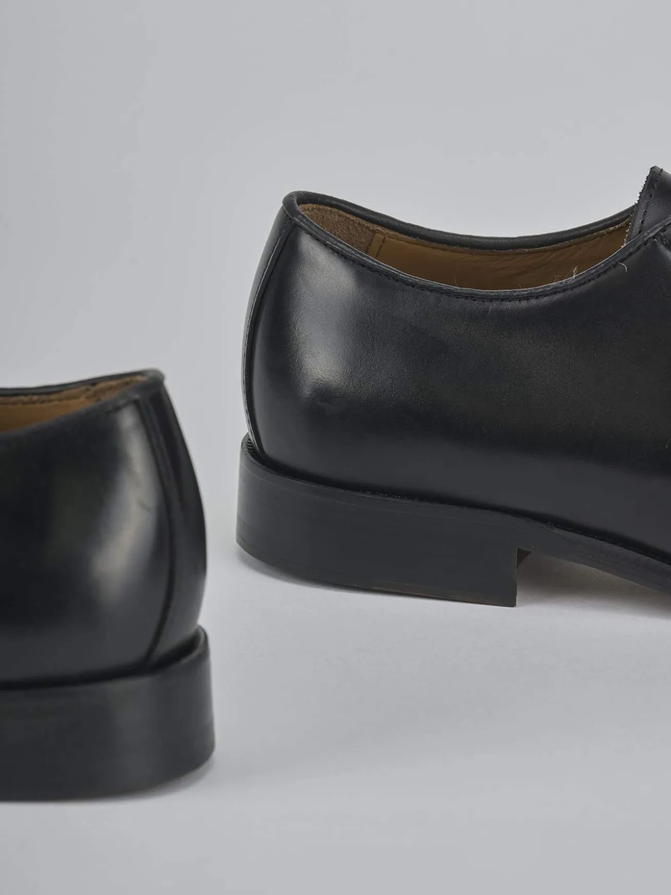 Stringate tacco 1cm pelle nero