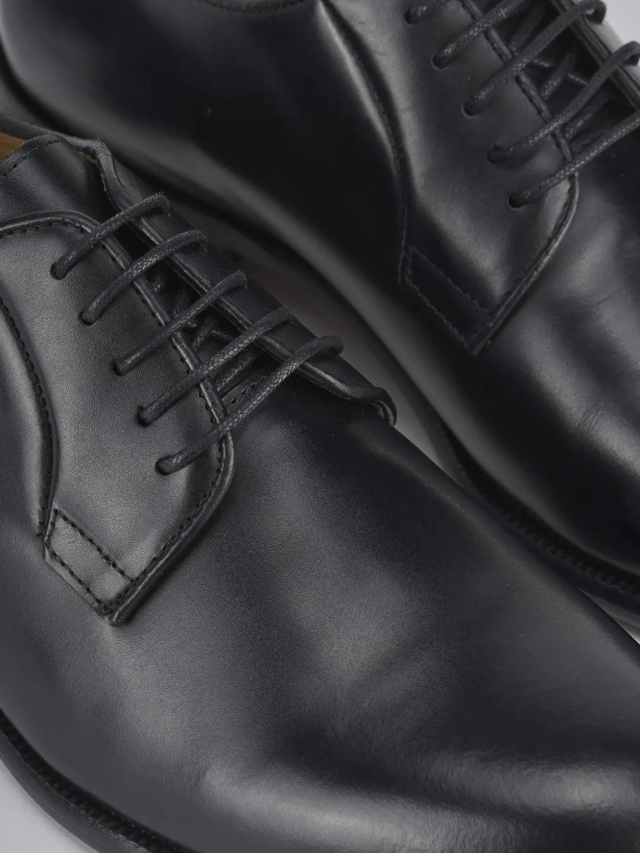 Stringate tacco 1cm pelle nero