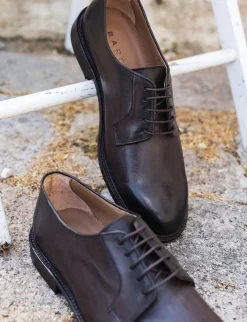 Stringate tacco 1cm pelle testa