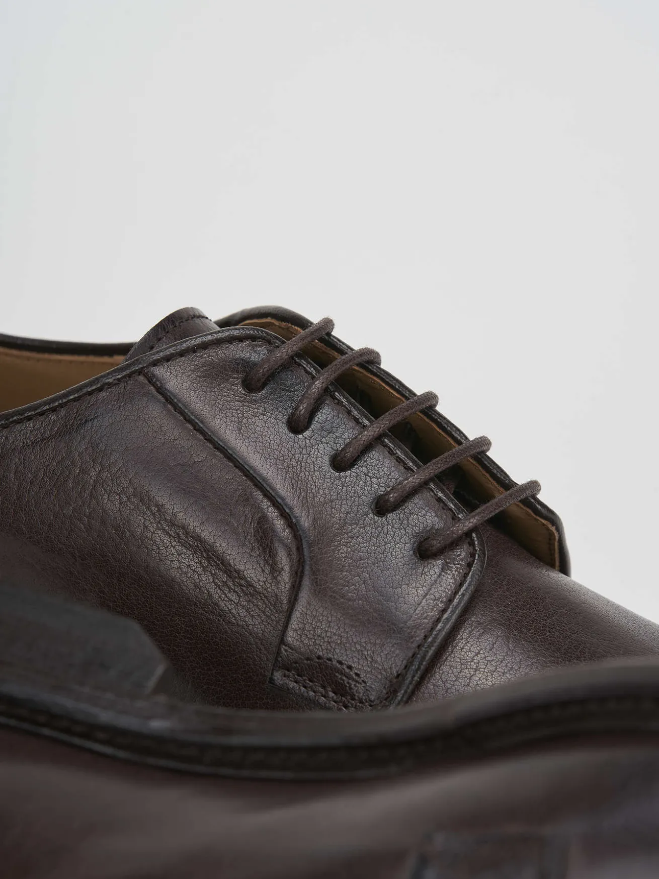 Stringate tacco 1cm pelle testa