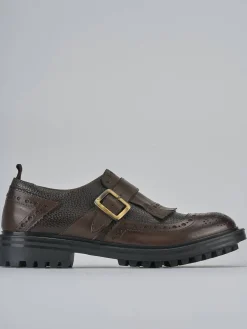 Stringate tacco 2cm pelle testa