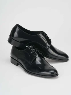 Stringate tacco 1cm pelle nero