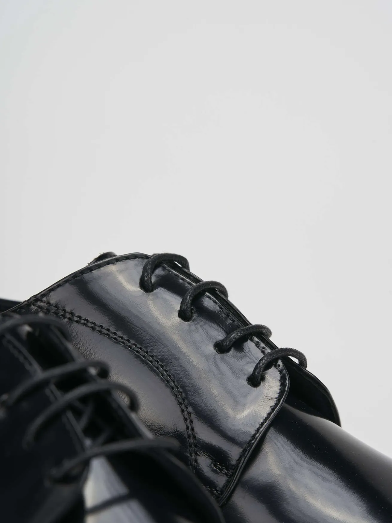 Stringate tacco 1cm pelle nero