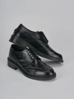 Stringate tacco 2cm pelle nero