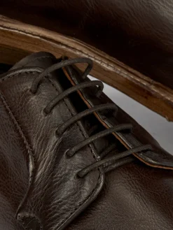 Stringate tacco 1cm pelle testa