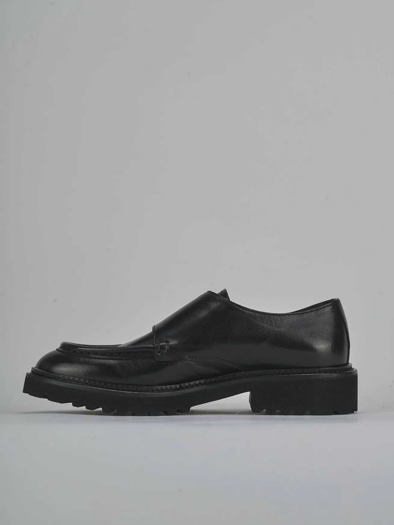 Stringate tacco 2cm pelle nero