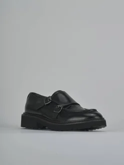 Stringate tacco 2cm pelle nero