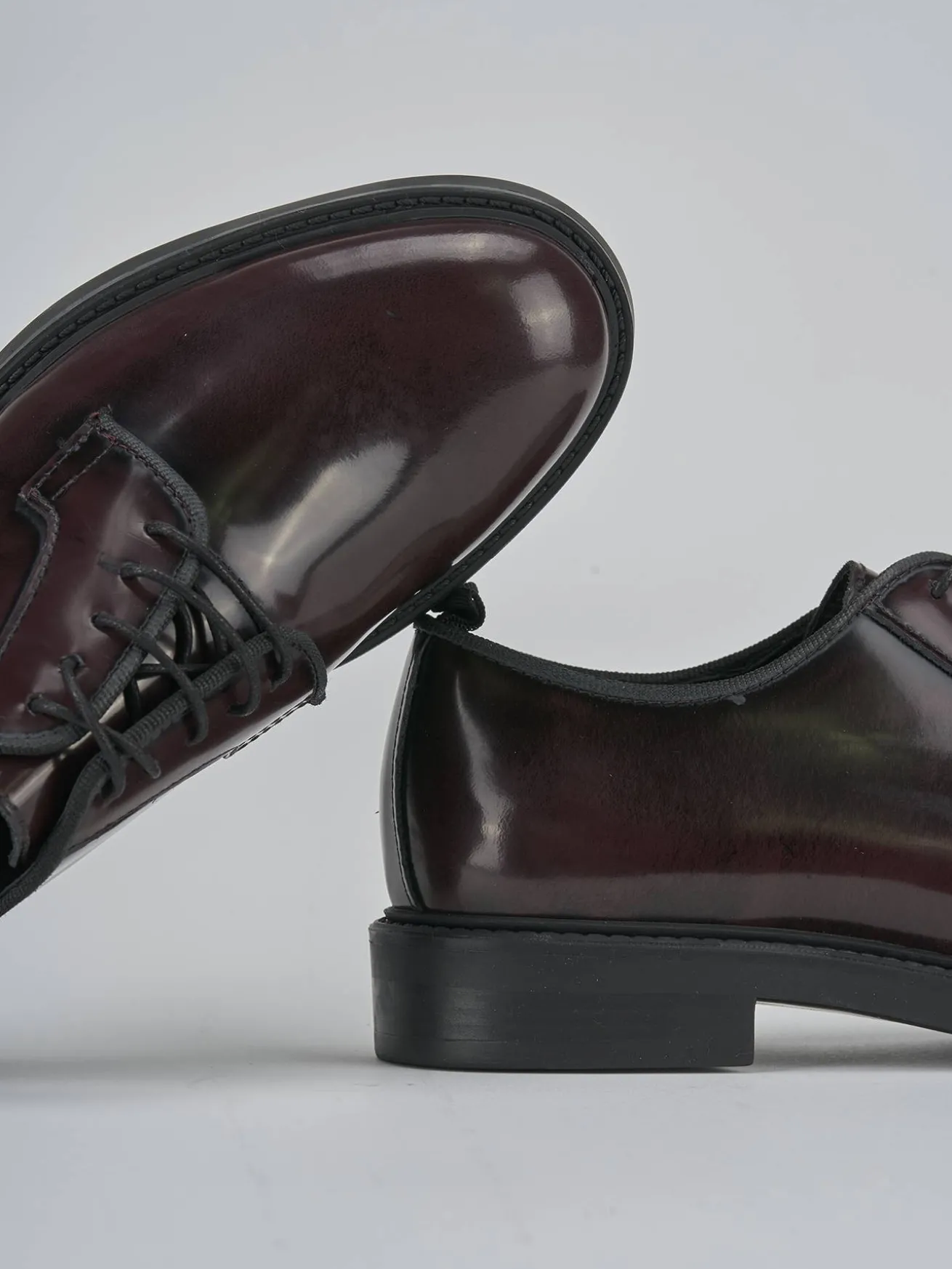 Stringate tacco 2cm pelle bordo'