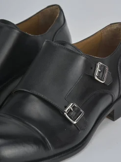 Stringate tacco 1cm pelle nero