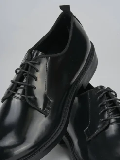 Stringate tacco 2cm pelle nero