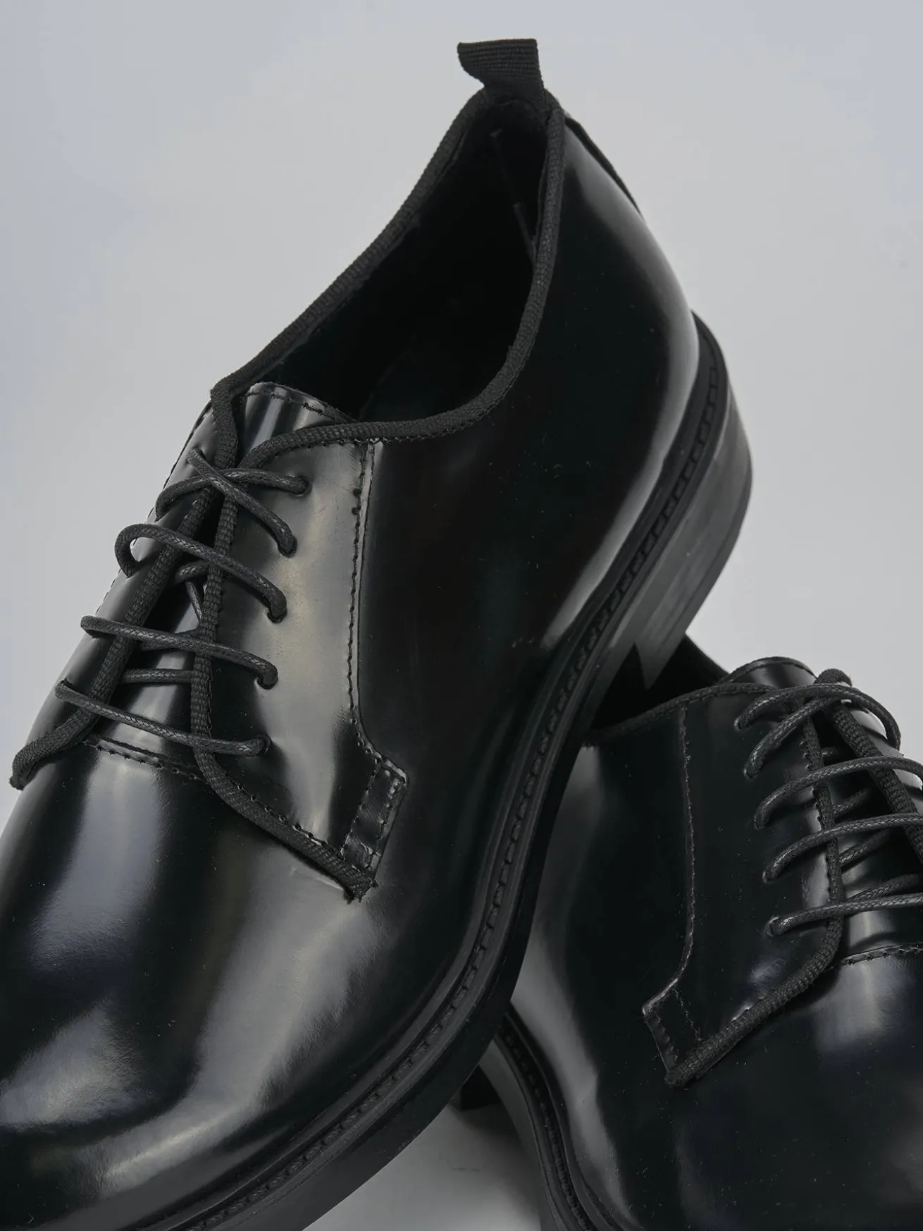 Stringate tacco 2cm pelle nero